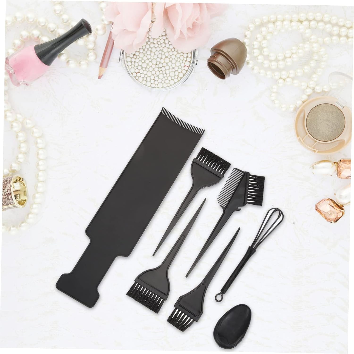 Hair Dye Paddle Kit with Bowl, Comb, Spoon and Brush for Salons