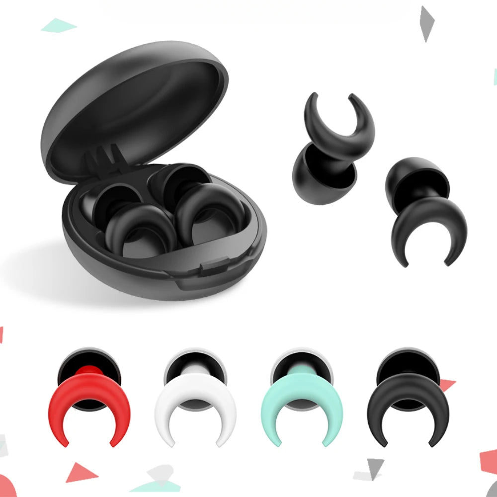 Canceling Soundproof Ear Plugs Moon Shape Silicone Earplug Waterproof Swim Tapones Para-Dormir Hearing Protection Ear Protectors