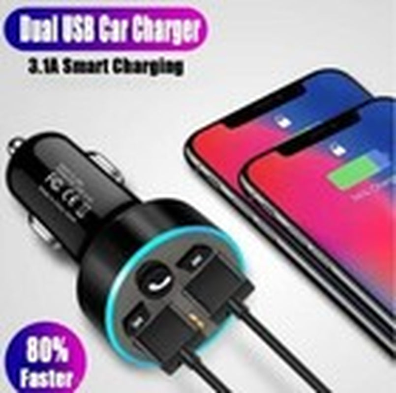 Transmisor FM Radio Bluetooth USB Para Carro Auto for Car Con Pantalla Digital