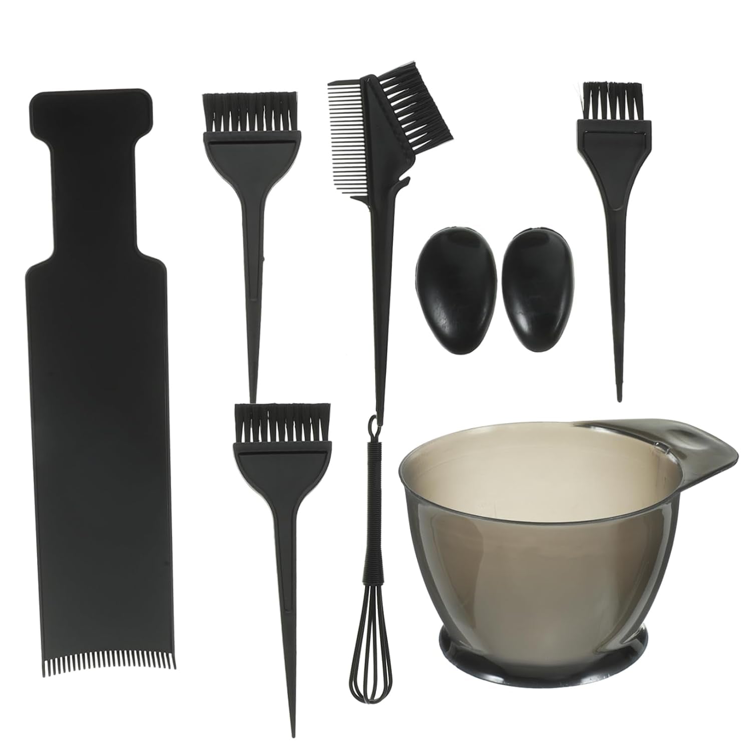 Hair Dye Paddle Kit with Bowl, Comb, Spoon and Brush for Salons