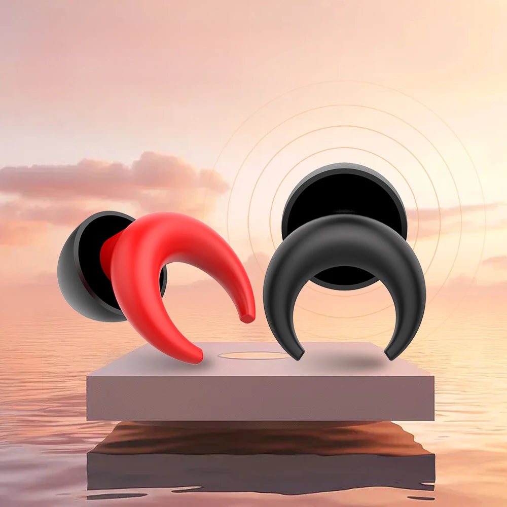 Canceling Soundproof Ear Plugs Moon Shape Silicone Earplug Waterproof Swim Tapones Para-Dormir Hearing Protection Ear Protectors